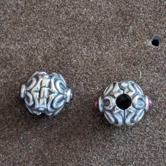 2 Pandora Zinnia with Amethyst clips - Picture 4 of 5